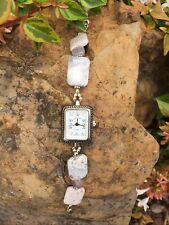 Crazy Lace/Botswana Agate Sterling Watch Working Natural Stone Bracelet Watch