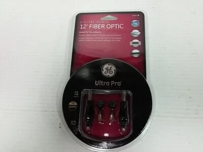 通用电气 Ultra Pro 高清音频 12' 光纤电缆 全新 带包装 #10943 全新 免运费 — 第 1/2 张图片