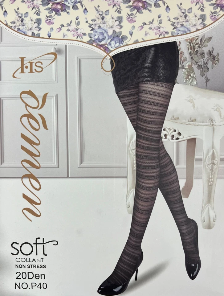 Mujeres Nuevas Calzas Suaves Despojadas Negras 20 Denier Verano Cómodas Calzas P40 Foto 1 de 1