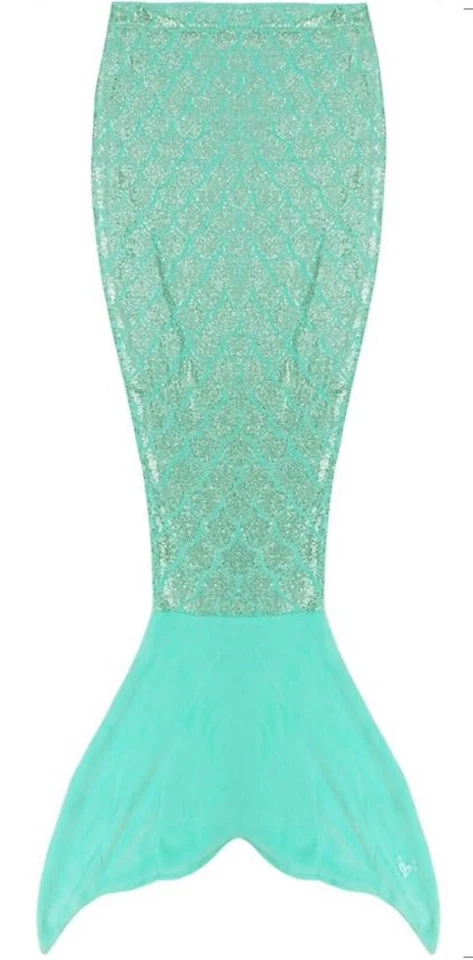 Mermaid Tail Green Large Glitter Shimmer Blanket Kids Adults Flannel Soft Girls - Image 1 of 4