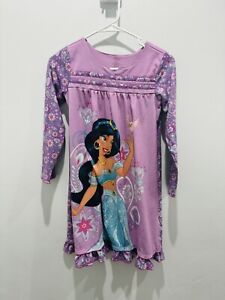 Girls Disney Princess Jasmine Long Sleeve Nightgown Size 9/10 Ruffle