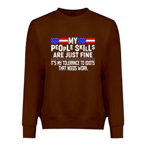 My People Skills Are Just Fine Sweatshirt Erwachsene Humor sarkastisch lustig Sweatshirt - Bild 1 von 7