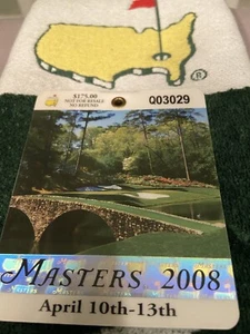 2008 MASTERS BADGE TICKET AUGUSTA NATIONAL GOLF PGA TREVOR IMMELMAN WINS RARE - Picture 1 of 4