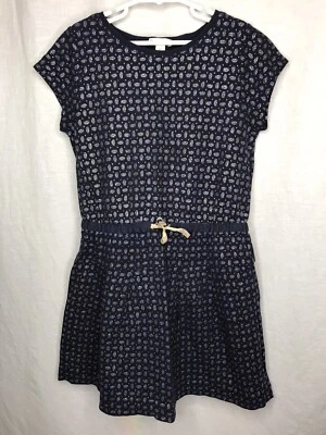 Crewcuts Girls Size 10 Blue Dress Gold Ovals - Image 1 of 4