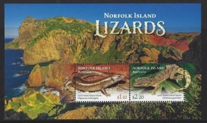 AUSTRALIA 2021 NORFOLK ISLAND LIZARDS MINIATURE SHEET FINE USED - Picture 1 of 1