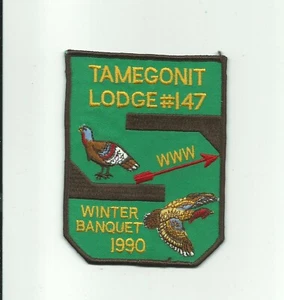 ZZ SCOUT BSA 1990 OA LODGE 147 TAMEGONET WINTER BANQUET LARGE PATCH HOA MO KS !! - Picture 1 of 1