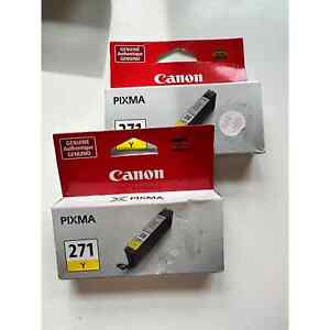 2-Pack CANON PIXMA 271-Y Yellow Printer Ink Cartridge Genuine Authentic