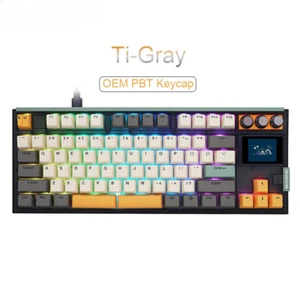 3-Mode Wireless Mechanical Keyboard Full-Key Hot-Swappable 1.7inch RGB Screen - Picture 1 of 29