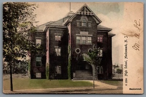 Postcard Hackensack NJ c1906 High School Bergen County Hand Colored - Picture 1 of 2