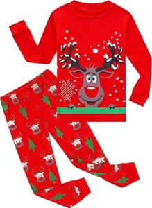 Family Feeling Kids & Toddler Girls Boys Pajamas 2 Piece Pjs Set 100% Cotton Sle - Picture 1 of 5
