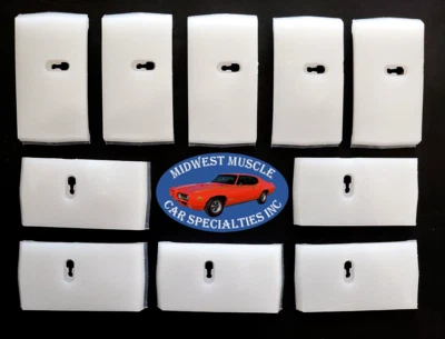 Cadillac Molding Trim Clips Eldorado Lower Door Fender Quarter 71-78 10pcs B8 — 第 1/4 张图片