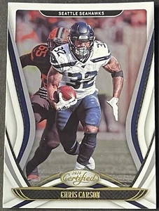 2020 Certified Football #50 Chris Carson Seattle Seahawks - Picture 1 of 2