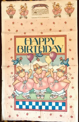 VTG`94 Daisy Kingdom Birthday Ballerina Bunny Breezy Banners Panel #5406 - Image 1 of 4