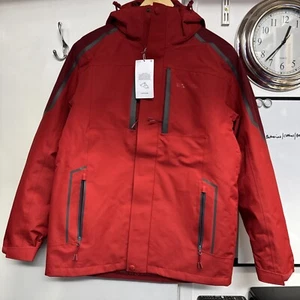 Mountain Warehouse Zenith Extreme 3 In 1 Waterproof Jacket, Dark Red, Size Small - Picture 1 of 5