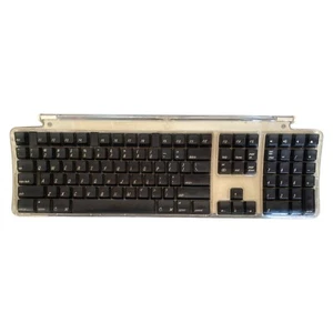 📦 Apple Pro USB Keyboard M7803 – Black Keys, Clear Shell, Silver Body – Wired - Picture 1 of 3