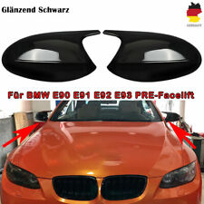 Produktbild - Paar M3 Stil Spiegelkappen Gehäuse Für BMW E90 E91 E92 E93 PRE-LCI Glanz Schwarz