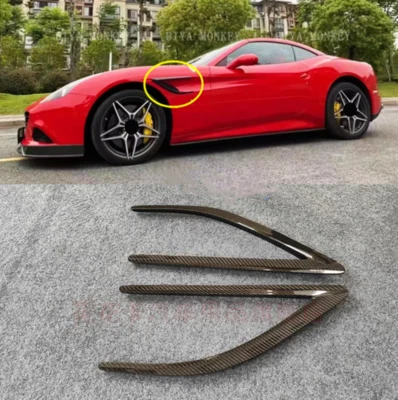 Carbon Fiber Car Side Air Vent Fender Trims for Ferrari California T 2015-18 - Imagem 1 de 4