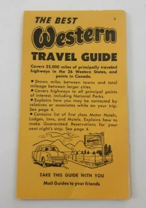 Best Western Travel Guide Hotel Listings c1950s 26 Western States Route 66 - Picture 1 of 5