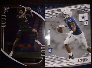 Tarjeta de novato Absolute Trevon Diggs 2020 + Prestige Micah Parsons Dallas Cowboys - Imagen 1 de 2