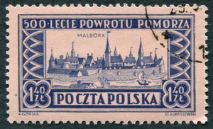 POLAND 1954 1z40 SG892 used FG Return of Pomerania to Poland Anniversary #A01 - Picture 1 of 1