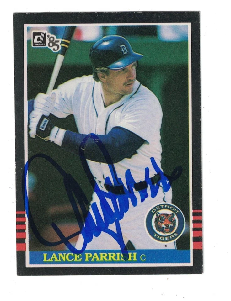 Lance Parrish AUTOGRAPHED 1985 DONRUSS BASEBALL CARD SIGNED DETROIT TIGERS - Image 1 of 1