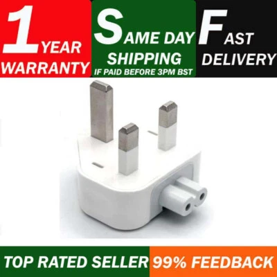 Power Plug for Apple Macbook Air 11" Pro 13 15 17 MagSafe1 Magsafe2 UK 3A 3 pin - Image 1 of 4