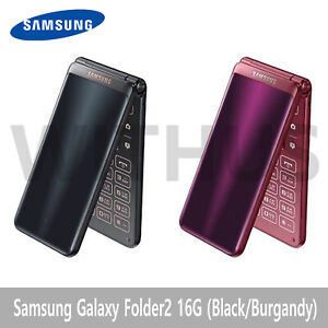 Samsung Galaxy Folder 2 16G SM-G160N Unlocked pre-owned LTE (Black / Burgandy)