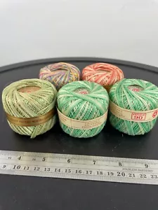 Vintage JP Coats Pearl Cotton 60 Yards Lot of 5 - Picture 1 of 8