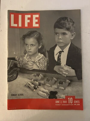 Life Magazine June 2, 1941,  Sunday School, Satchel Paige, Hess Foto 1 de 2