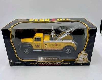 NEW IN BOX PENNZOIL MOTOR OIL 1951 FORD TOW TRUCK 1/25 DIECAST TOY COLLECTIBLE - Image 1 of 4