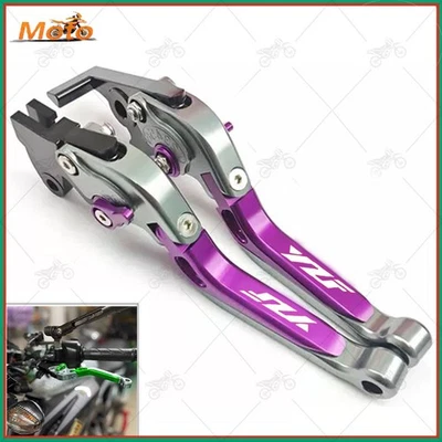 Púrpura Para Yamaha YZF R6 R1 R3 R7 1999-2023 CNC FRENO Y PALANCA DE EMBRAGUE PALANCAS Nuevo Foto 1 de 4