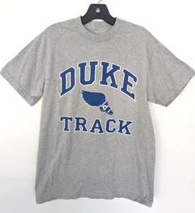 Duke University Track T Shirt TAT Winged Shoe Blue Devils Size M College Gear - Picture 1 of 11