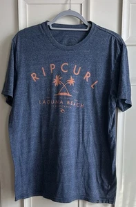 Rip Curl California Surf T-Shirt Herren L Navy Blau Meliert Retro Laguna Beach - Bild 1 von 6