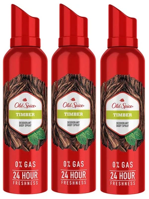 3x Old Spice Timber Desodorante Corporal Spray para Hombre, 140 ml Envío Gratis Foto 1 de 4