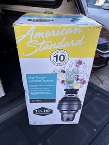 American Standard 1.25 HP Food Waste Disposer 1 1/4 horsepower 929185 New In Box - Picture 1 of 22