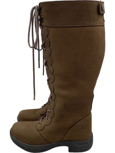 Dublin Admiral Genuine Leather Lace Up Brown Riding Style Boots UK Size 7 - Picture 1 of 8