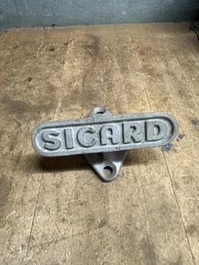 Vintage Original Sicard Snow Removal Emblem Badge Plaque Tag Sign Truck Part USA - Bild 1 von 12