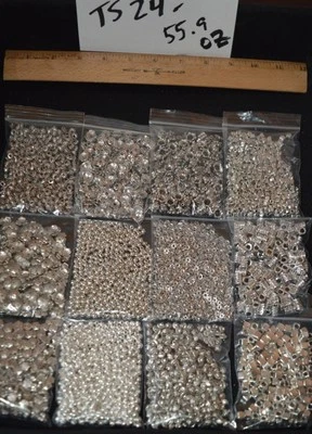 Large Huge Lot Jewelry Making Beads NWOT: Silver Brass,Copper Spacers End Caps - Image 1 of 4