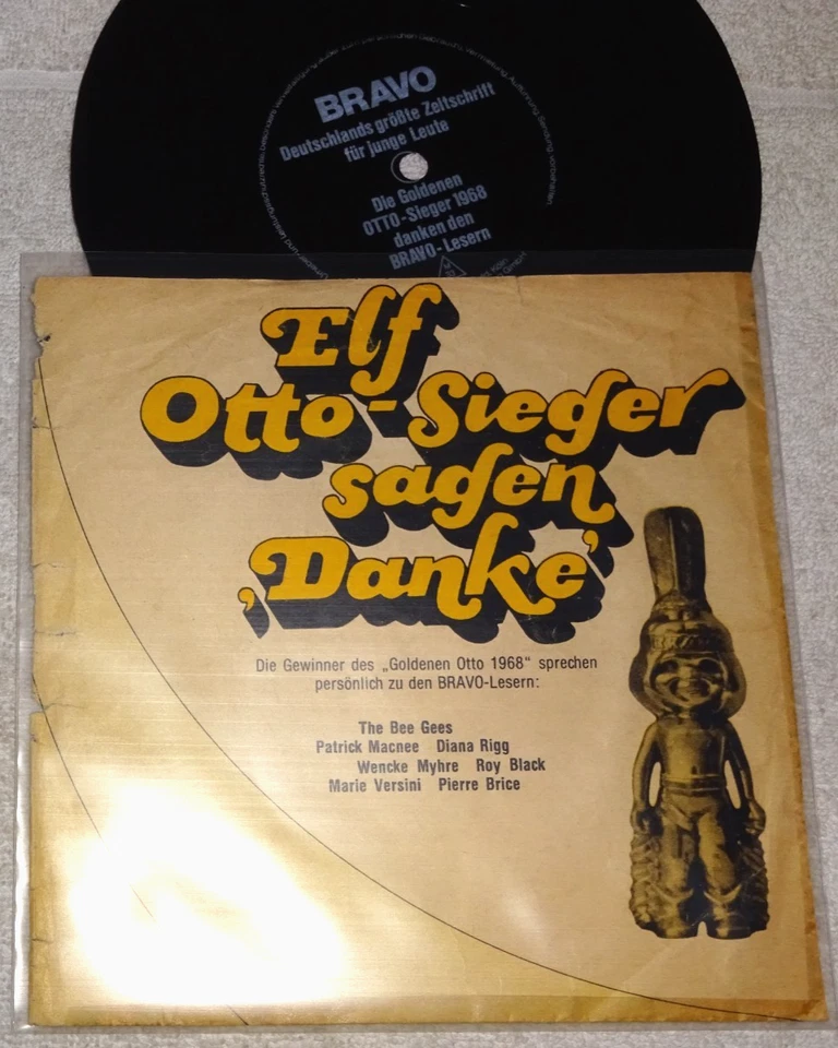 BRAVO, Flexi-Single: Elf Otto-Sieger sagen Danke, 1968, Bee Gees, Diana Rigg,ua. - Bild 1 von 2