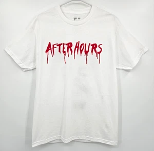 Official The Weeknd x Vlone After Hours Blood Drip T-Shirt White Tee Men's Large - Picture 1 of 6