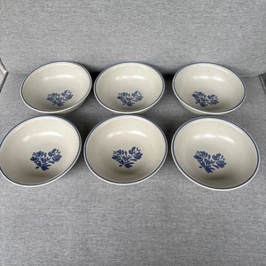 Vintage Pfaltzgraff Yorktowne 6" Stoneware Soup Cereal Bowls Set of 6 - Picture 1 of 12