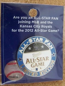 2012 KC K.C. Kansas City Royals Colorado Rockies CR logos A.S. All-Star Fan pin - Picture 1 of 2
