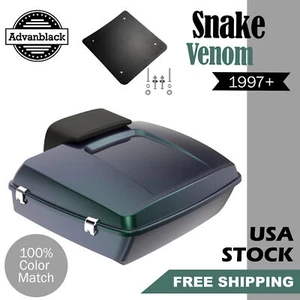 Snake Venom Chopped Tour Pack Trunk Fits for 1997+ Harley Davidson Touring - Picture 1 of 15