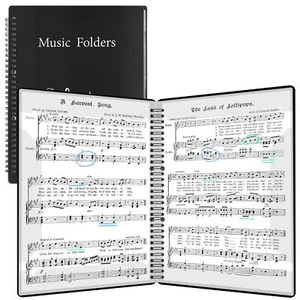 Music Folder Sheet Music Folder Premium Spiral Binder Organizer for Music Sta... - Picture 1 of 7