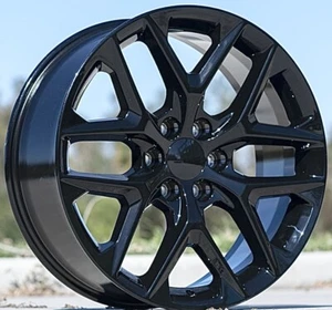 20" Gloss Black OE SSW Snowflake II Wheels fits 2019 2025 RAM 1500 6x5.5 +28 - Picture 1 of 3