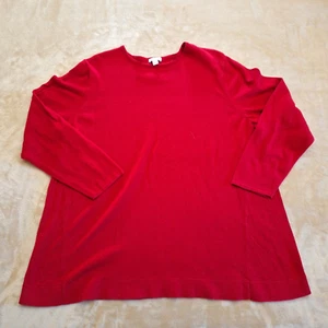 Suéter J. Jill para mujer adulta 2X Plus rojo manga 3/4 - Imagen 1 de 10