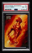 1996 Fleer Marvel Masterpieces Human Torch #21 PSA 8 2qf