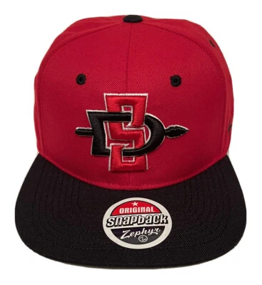 Zephyr NCAA San Diego State Aztecs "Undercard” Flat Bill SnapBack Hat BRAND NWT - Image 1 of 4