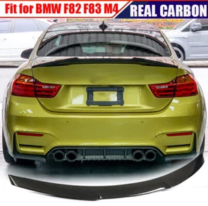 Alerón trasero de carbono real apto para BMW F82 M4 cupé 2014-2020 labio del ala del maletero - Imagen 1 de 12