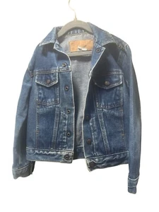 Vintage Young Lion Trucker Jean Jacket Kids Size 10 - Picture 1 of 10